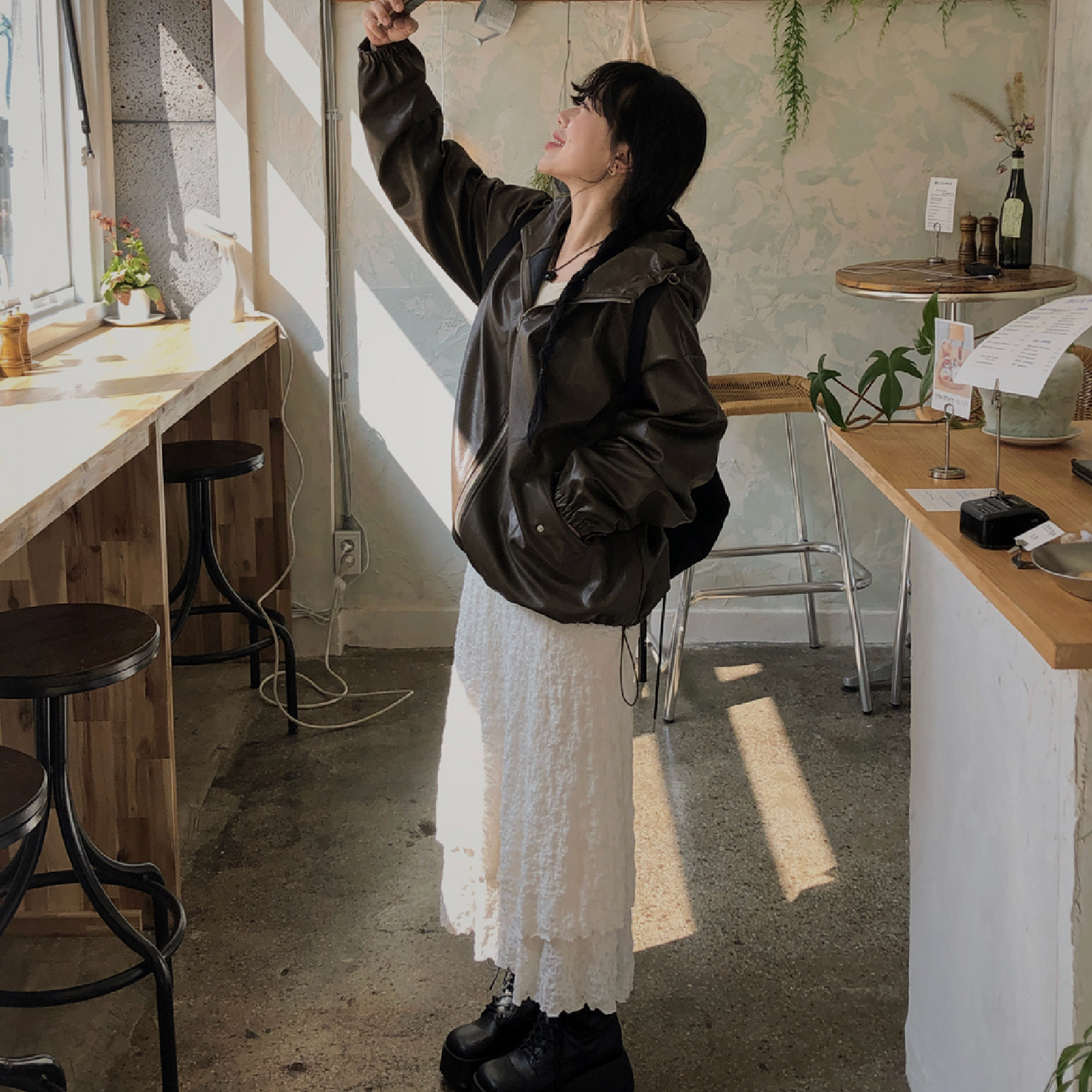 ｜VINVLE｜ Cotton Banding Layered Long Skirt