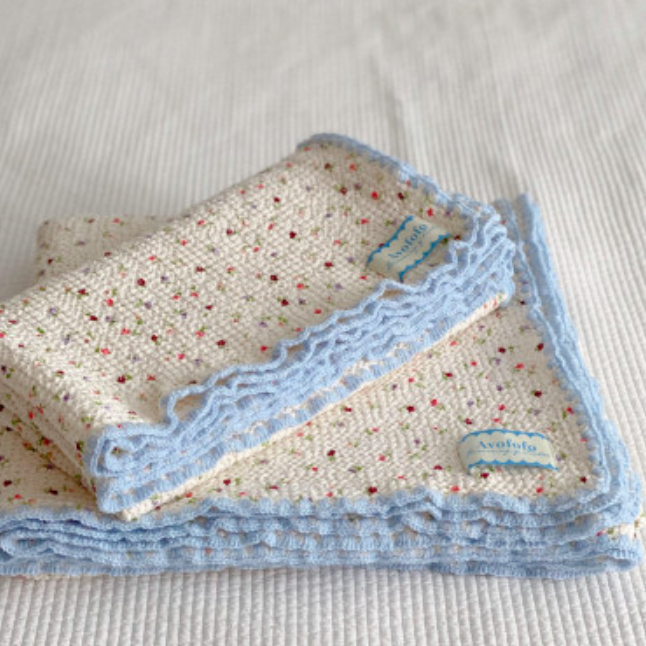 ｜Avofofo｜ Flower Waffle Cotton Blanket