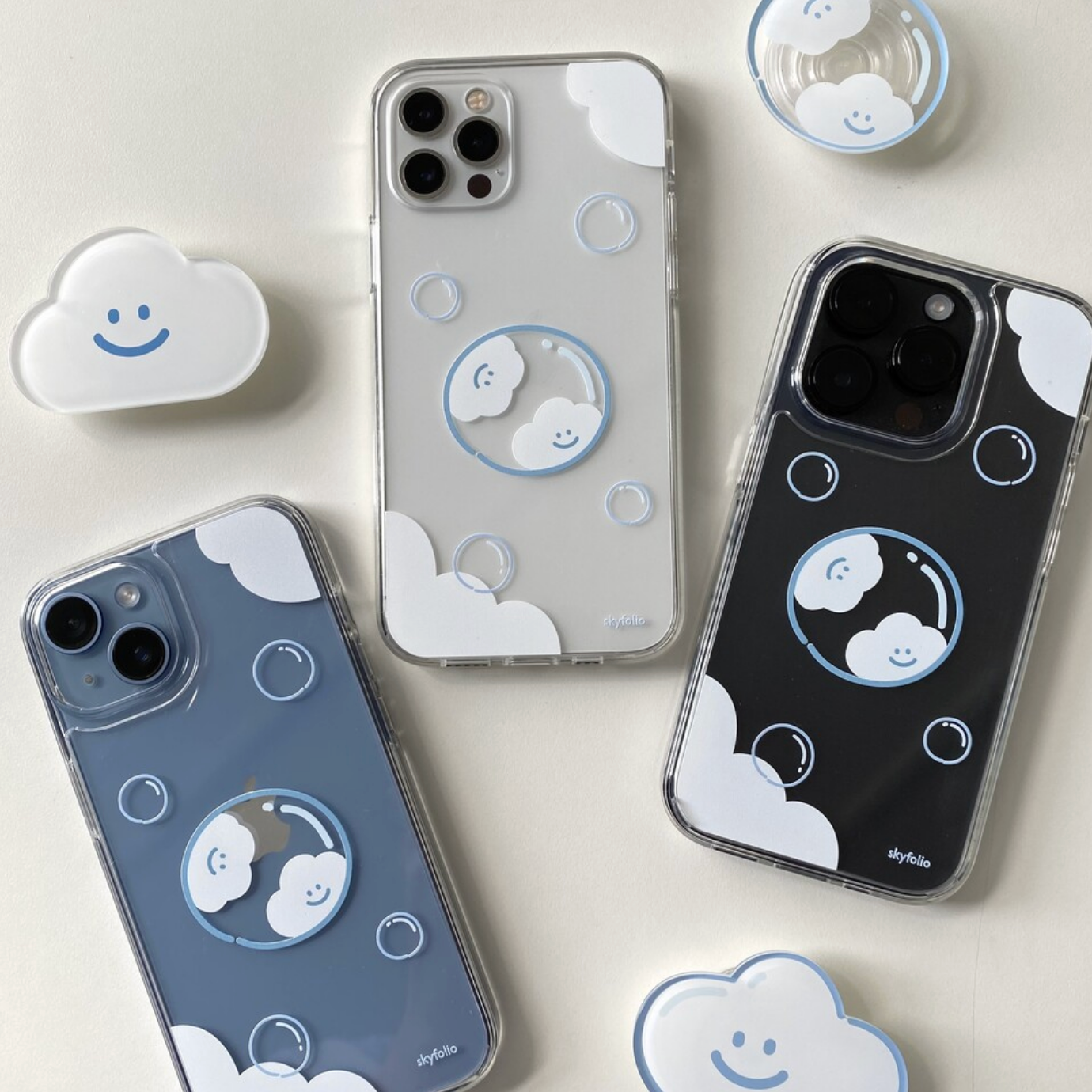 ｜skyfolio｜ Round Bubble Jelly Hard Phone Case