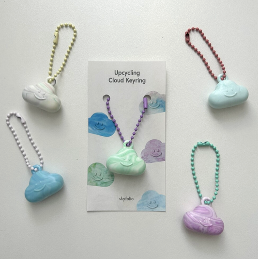 ｜skyfolio｜ Upcycle Cloud Keyring
