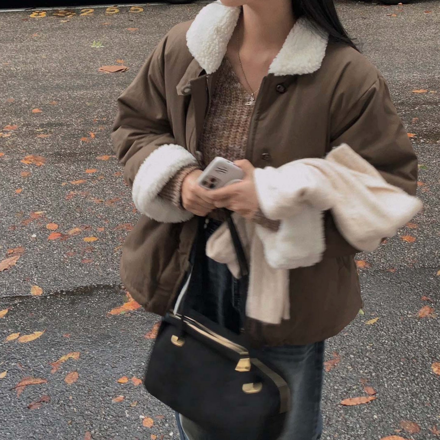 ｜CREAMCHEESE｜ Wool Lining Padding Jumper Jacket