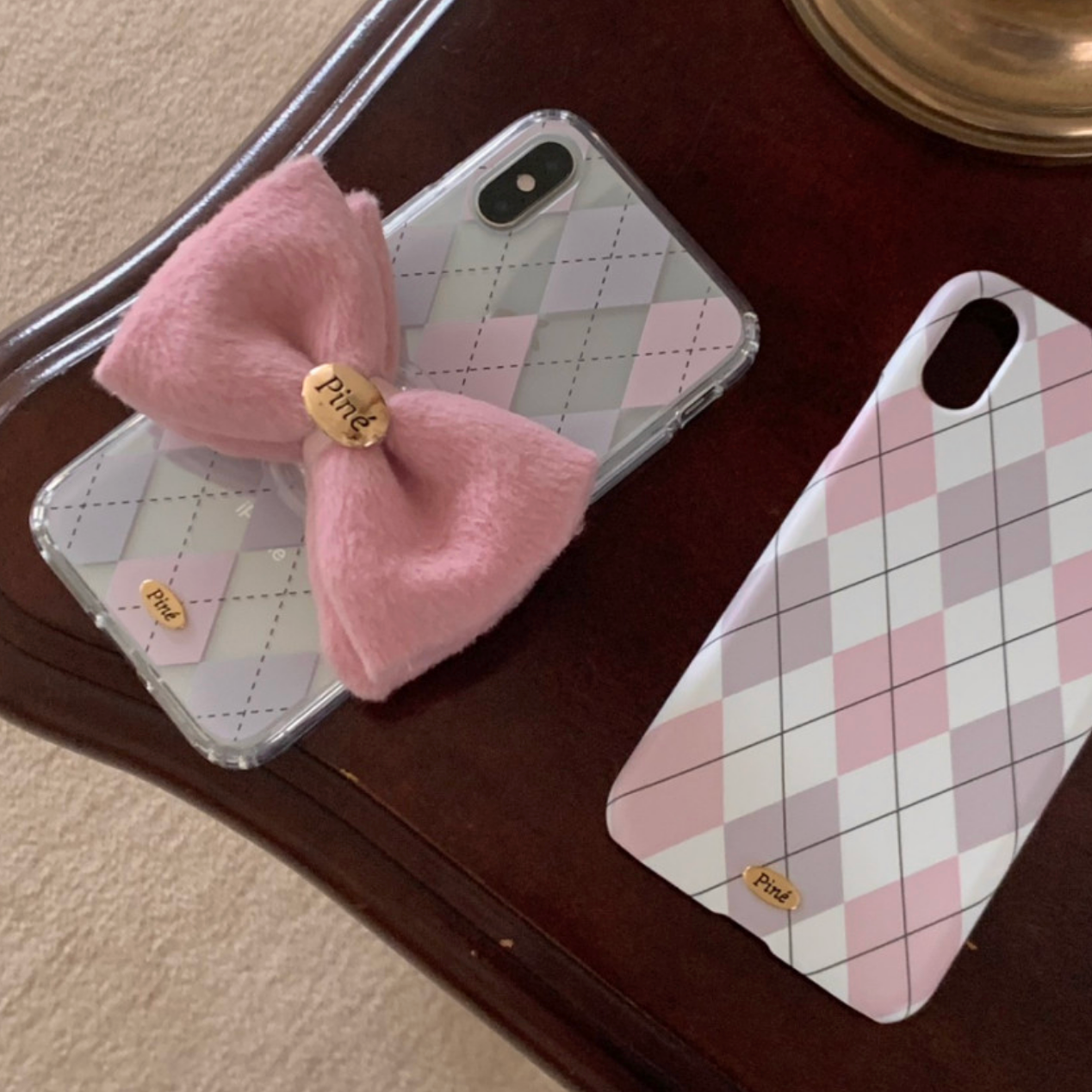 ｜Pine｜ Mignon Argyle Phone Case