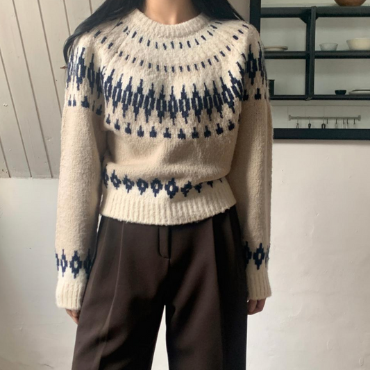｜98°C｜ Soft Wool Nordic Knitwear