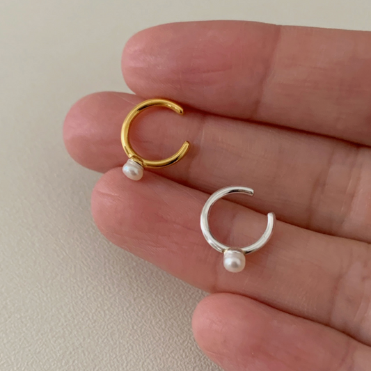 ｜SOYE PI-NE｜ Pearl Plain Ear Cuff  (Silver925)