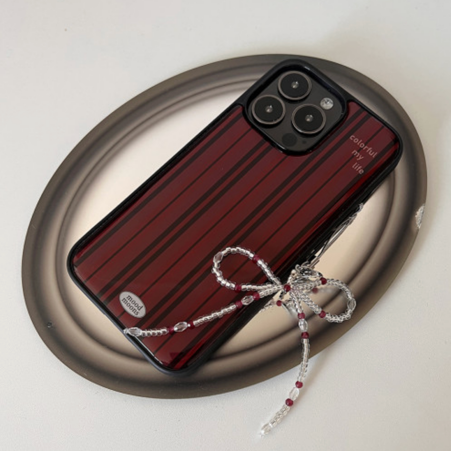 ｜moodmoons｜ Red Ribbon Keyring