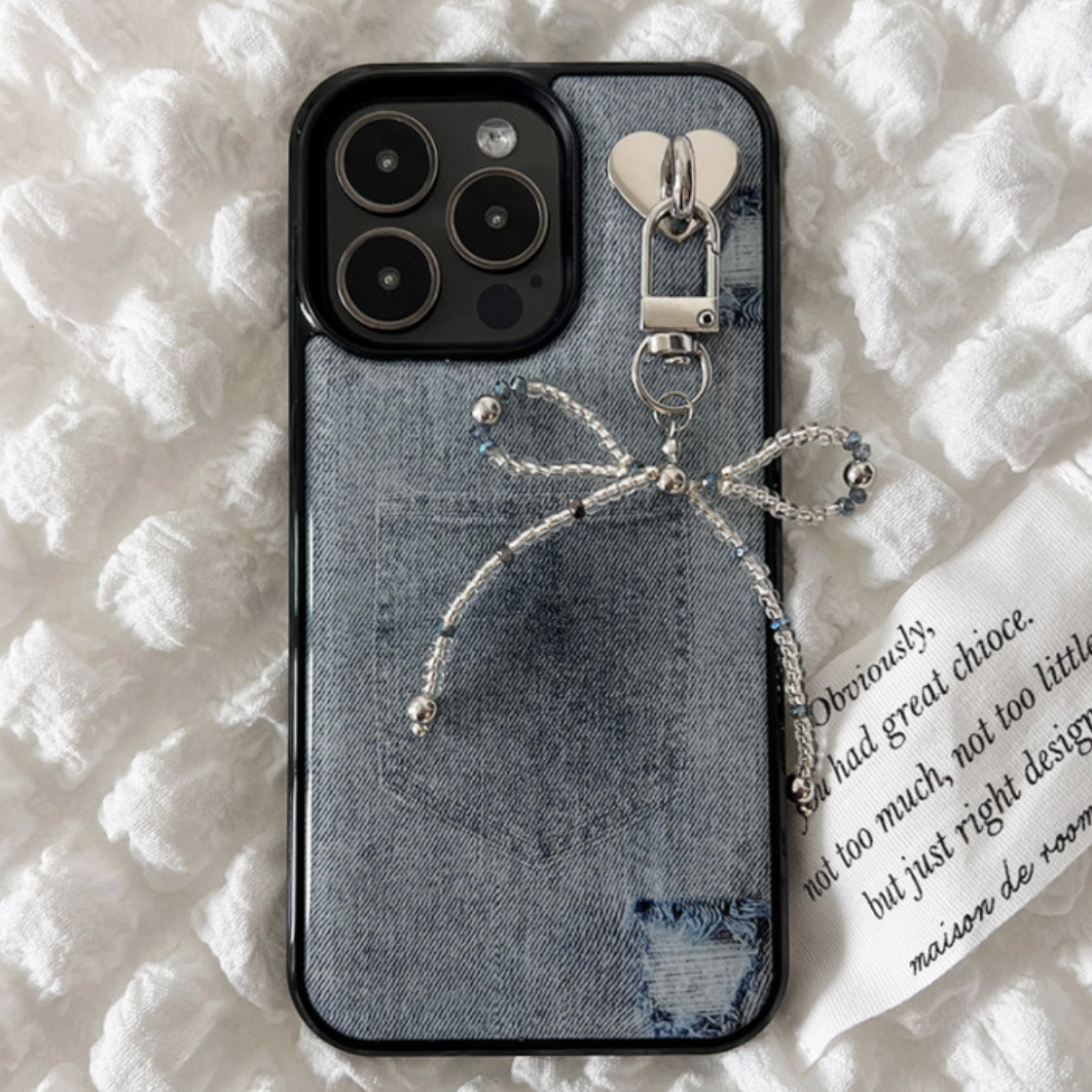 ｜moodmoons｜ Blue Jeans Epoxy Phone Case