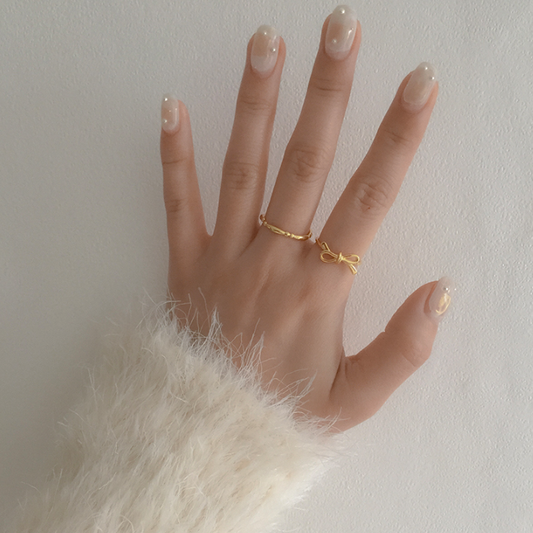 ｜moat｜ Line Ribbon Ring (silver925)