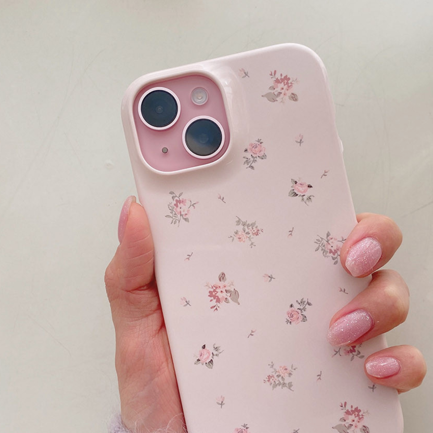 ｜Romantic Mood｜ Rose Letter Glossy Hard Phone Case