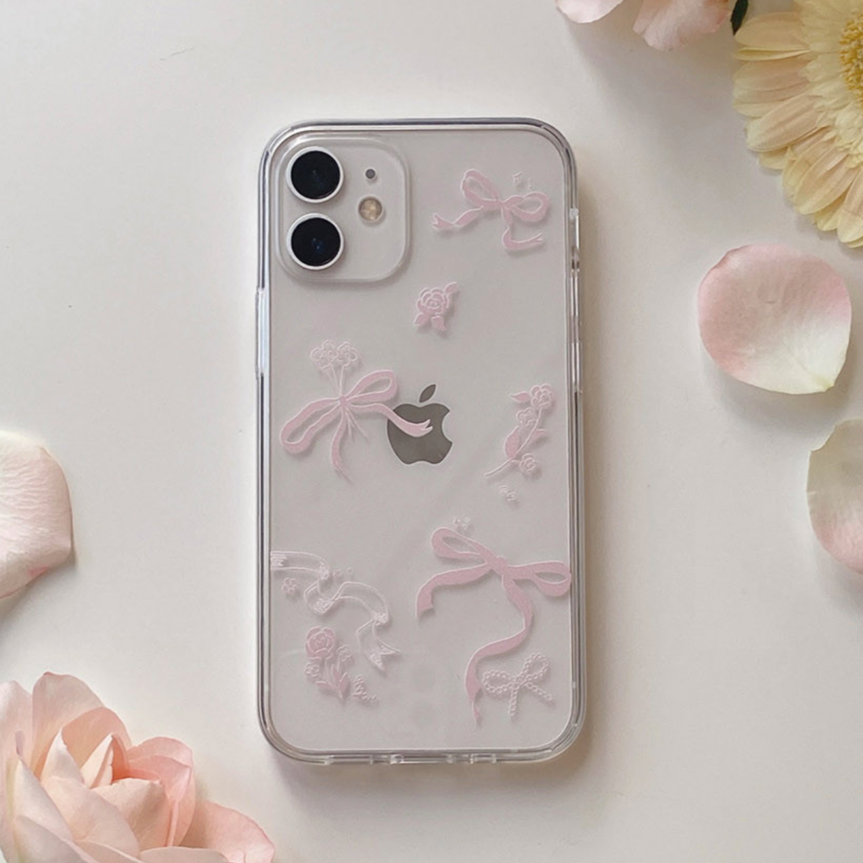 ｜Romantic Mood｜ Ribbon Bow Clear Phone Case