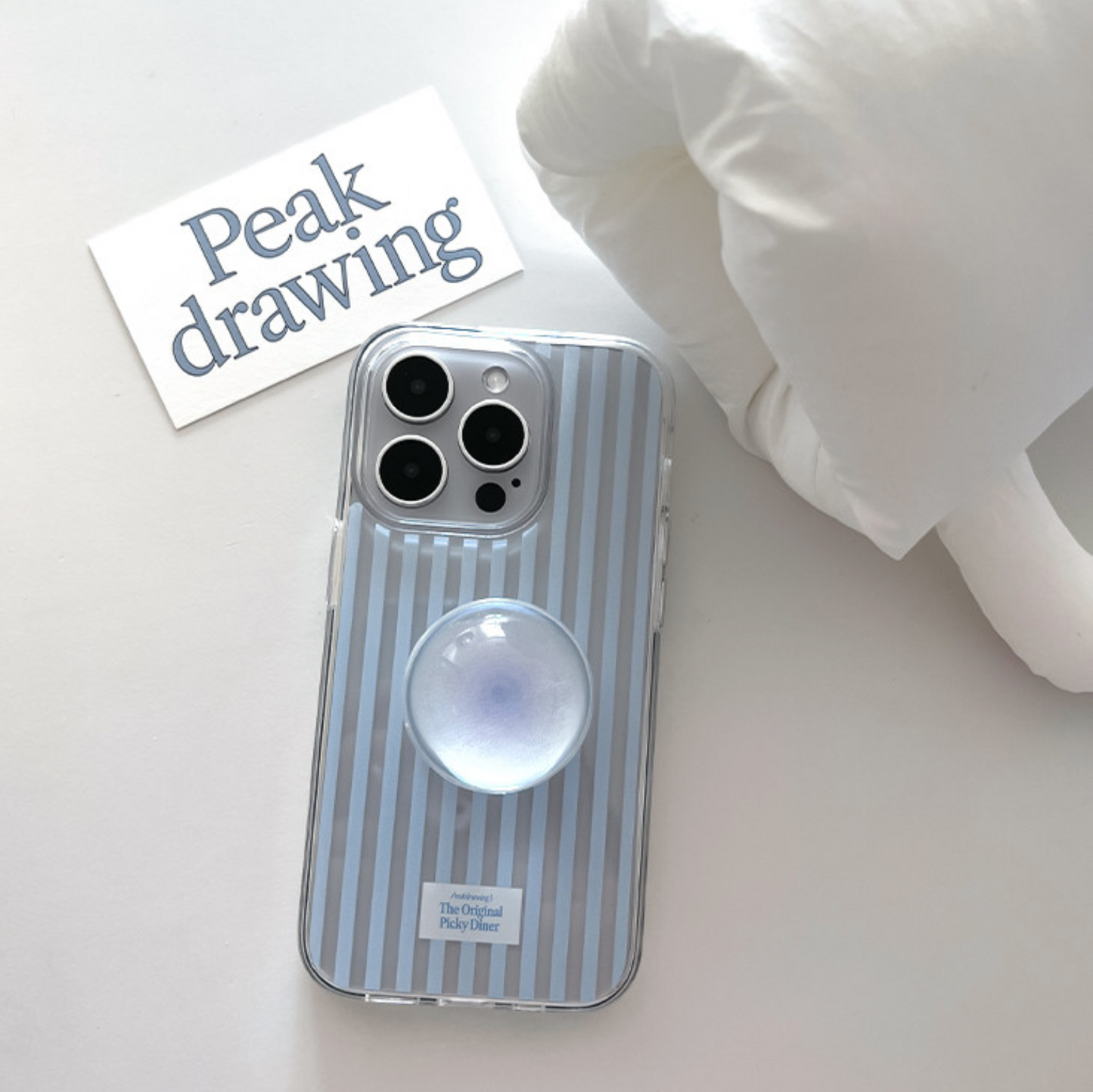 ｜Peakdrawing｜ Slim Sky Stripe Jelly Hard Case