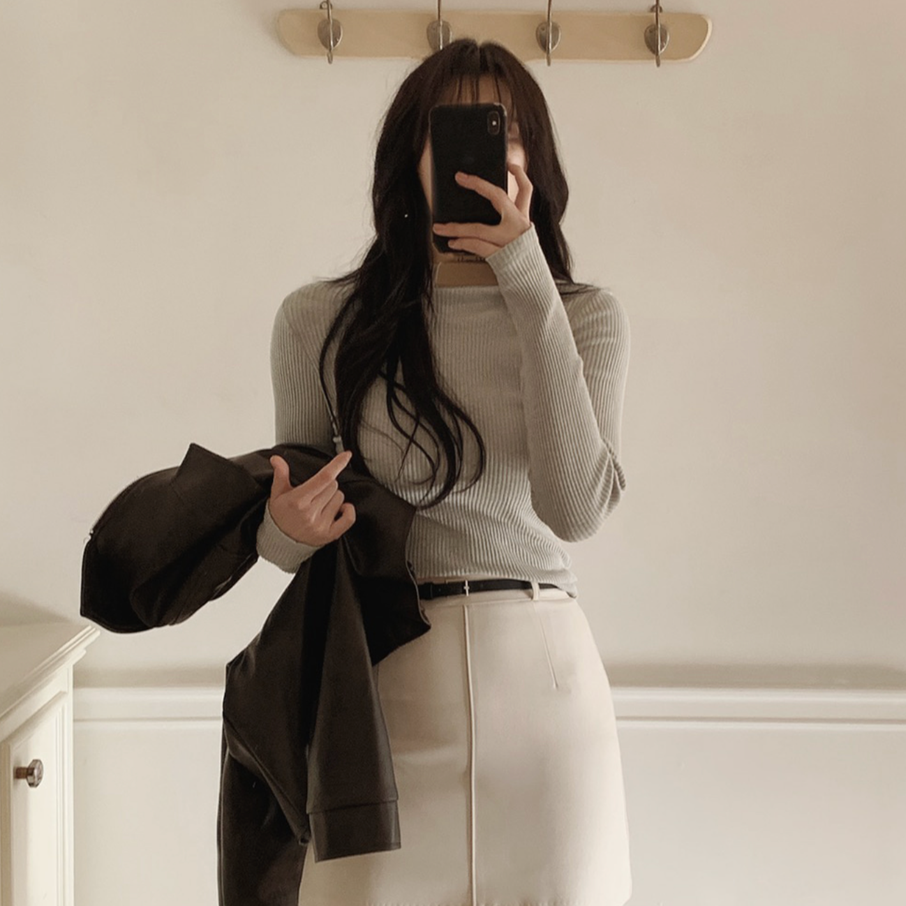 ｜SLOWAND｜ # SLOWMADE Knitwear Like Neck T-Shirt