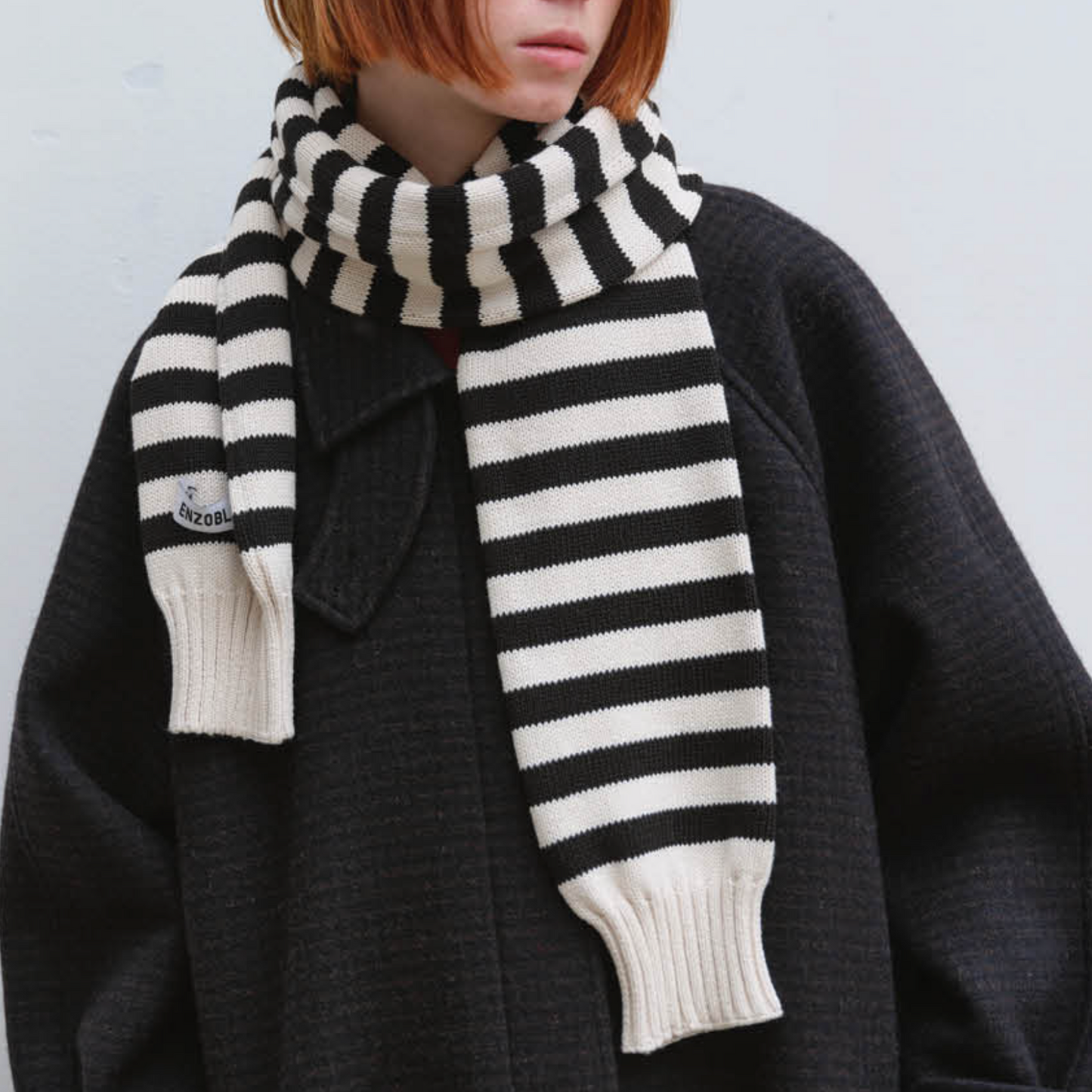 ｜ENZOBLUES｜ Long Sleeve Muffler (Black)