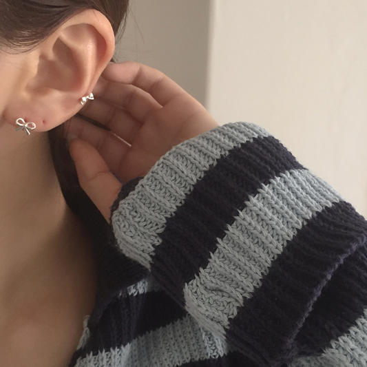｜moat｜ Ribbon Earring Collection (silver925)