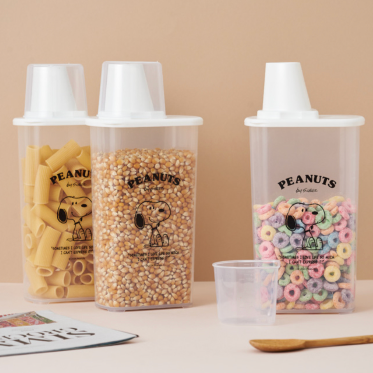 ｜Peanuts｜ Snoopy Cereal Container Set (3ea)