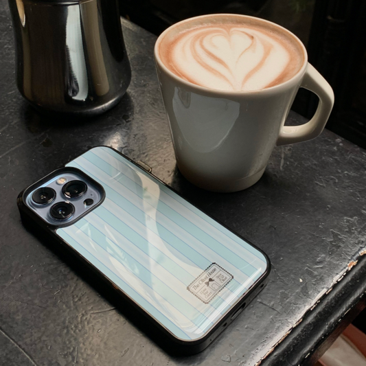 ｜OLVET｜ Olivet House Stripe Epoxy Case (Sky)
