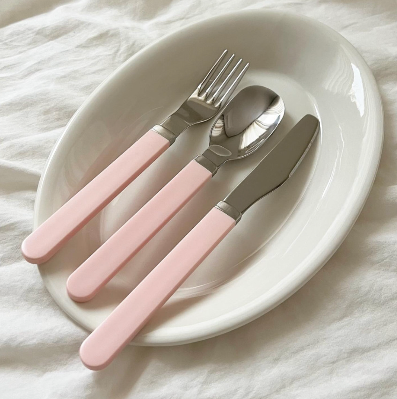 ｜Bracket Table｜ Baby Pink Cutlery