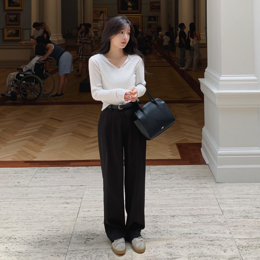 ｜SLOWAND｜ # SLOWMADE V-Neck Soft Spring Knitwear