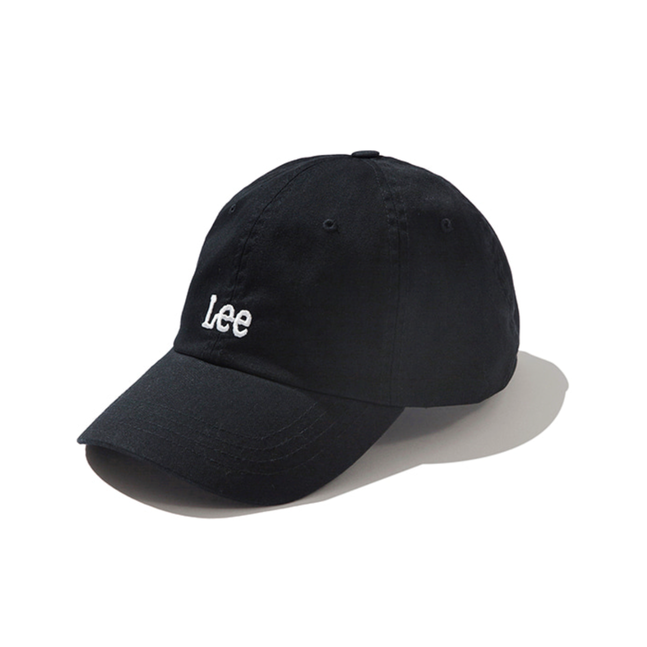 ｜LEE｜ SMALL TWITCH LOGO COTTON CURVE BALL CAP BLACK