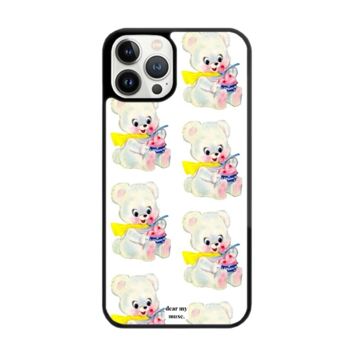 ｜dear my muse.｜ Ice-cream Bear Epoxy Phone Case