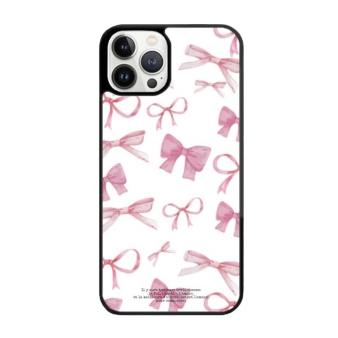 ｜dear my muse.｜ Ribbon Waltz White Epoxy Phone Case