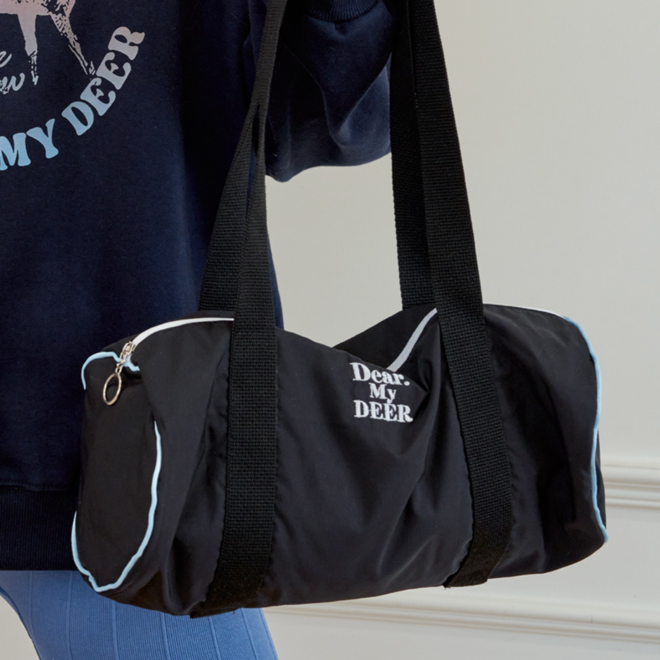 ｜DEARMYDEER｜ Logo Sports Duffel Mini Bag (Black)