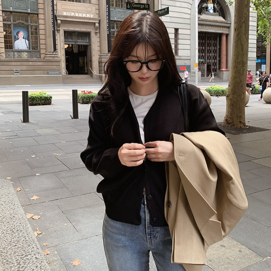 ｜SLOWAND｜ # SLOWMADE Plain Day Basic Cardigan