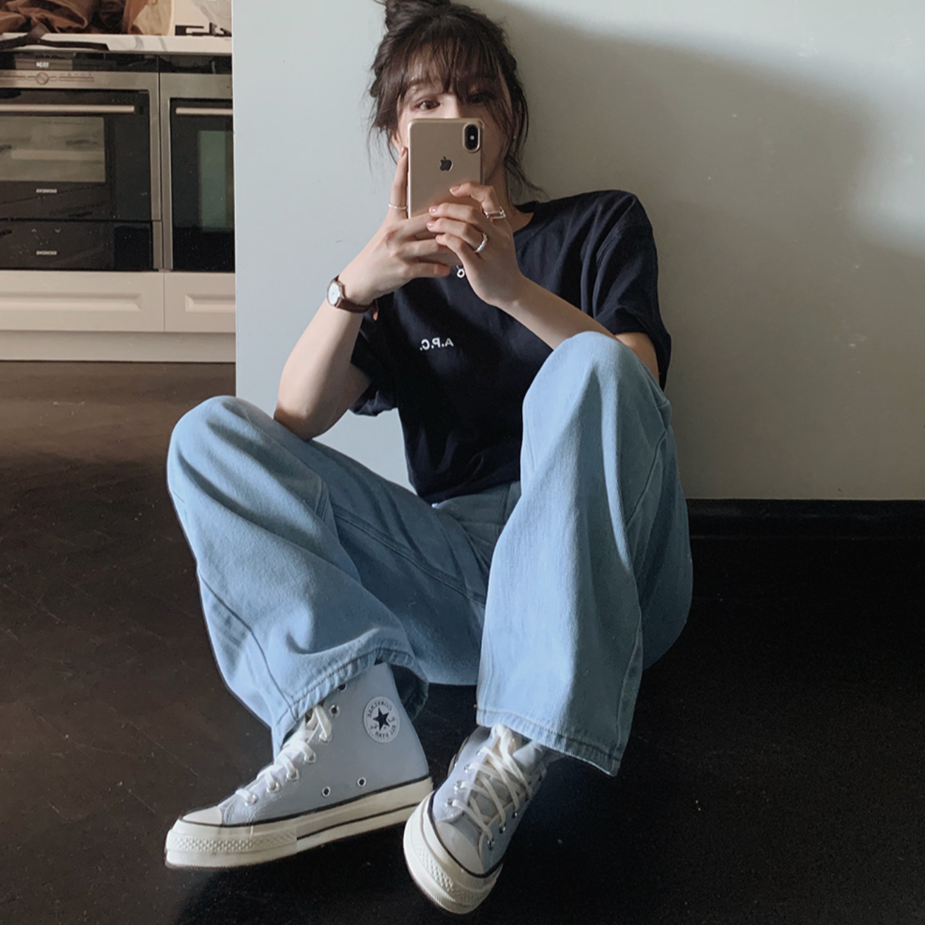 ｜SLOWAND｜ # SLOWMADE Spring Air Long Fit Denim Pants