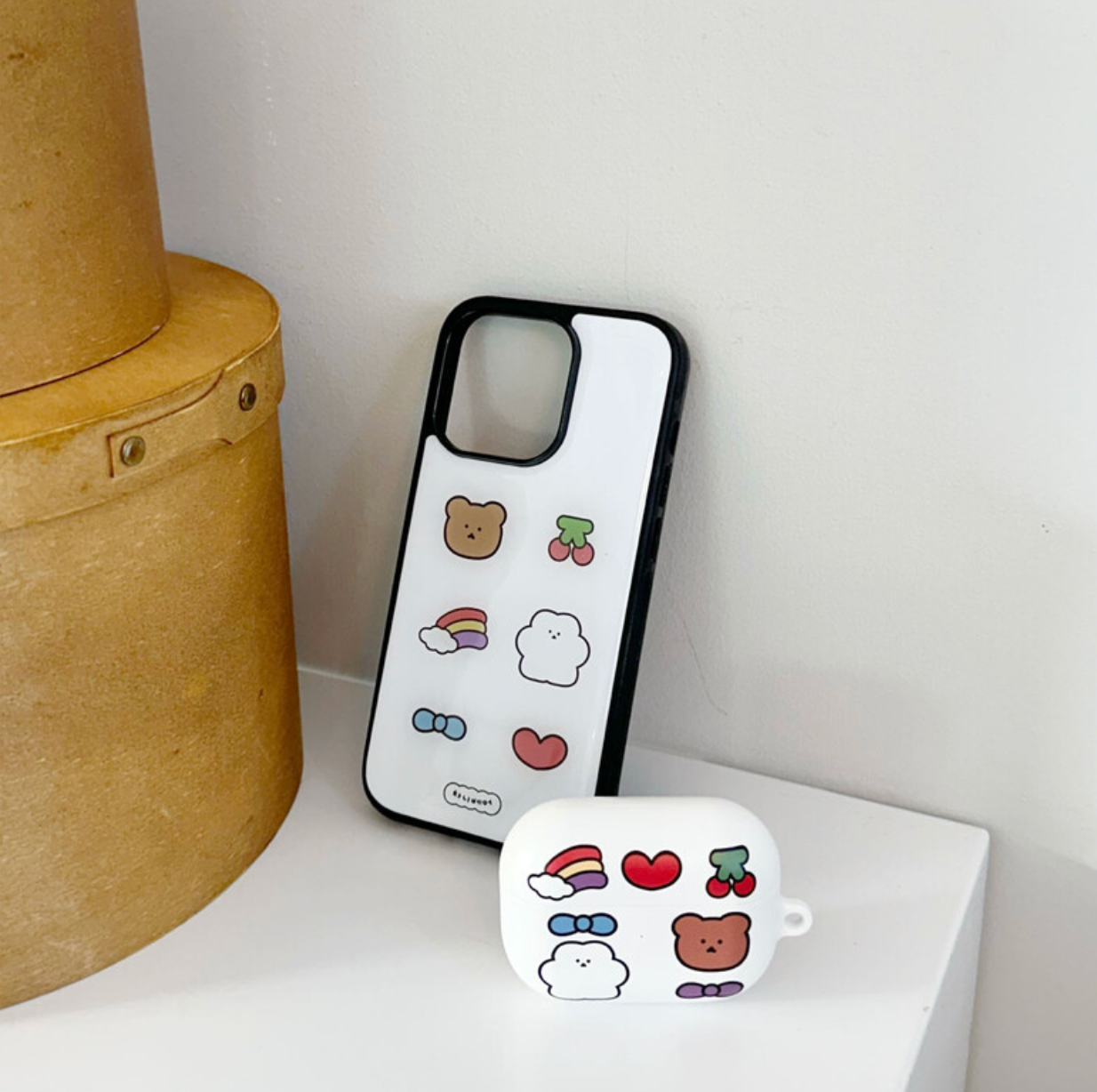 ｜chanibear｜ White Cherry Phone Case