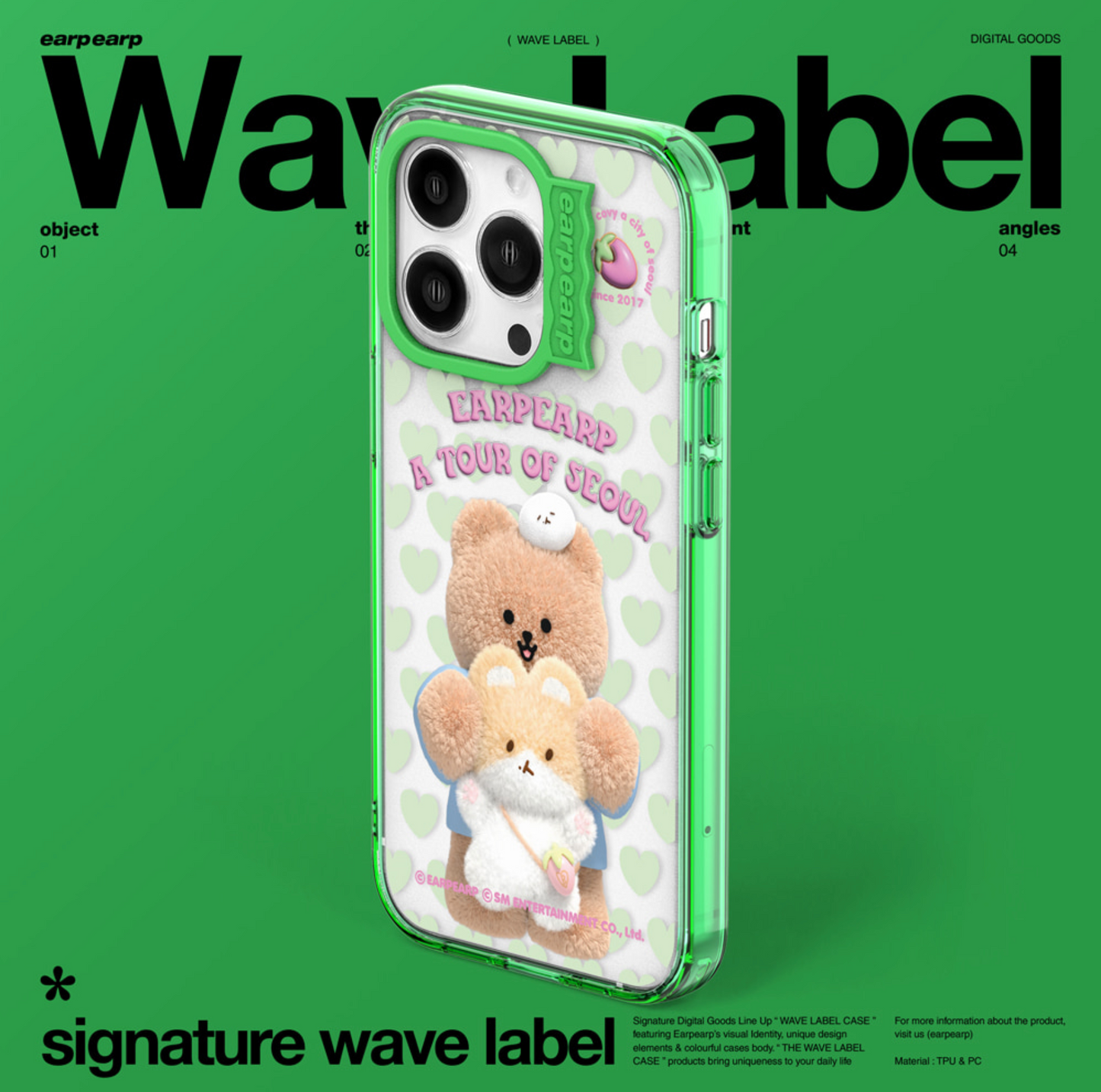 ｜earp earp｜ Wave Label Seoul Tour Clear Phone Case / MagSafe Phone Case