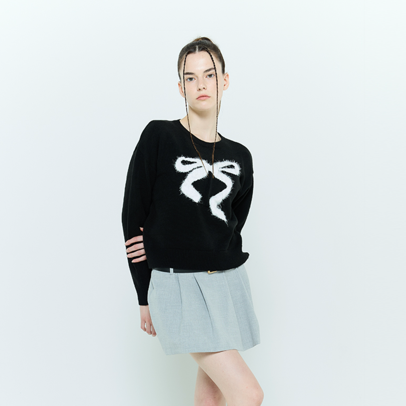 ｜LARTIGENT｜ L6 RIBBON MIX KNIT(BLACK)