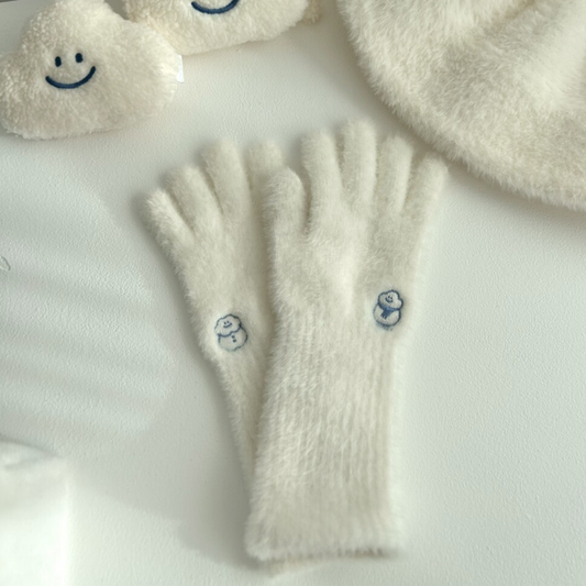 ｜skyfolio｜ Cloud Fluffy Knit Gloves
