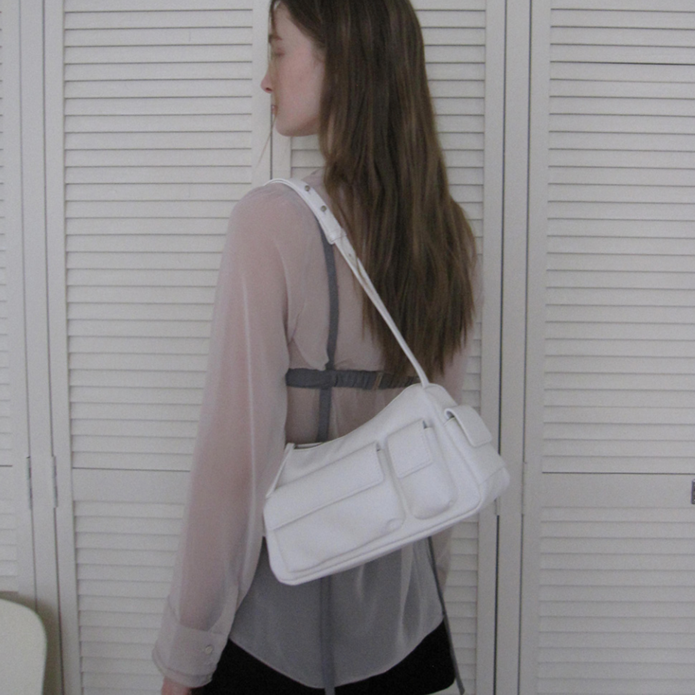 ｜DUMARO｜ Doil Pocket Cross Bag / Ivory
