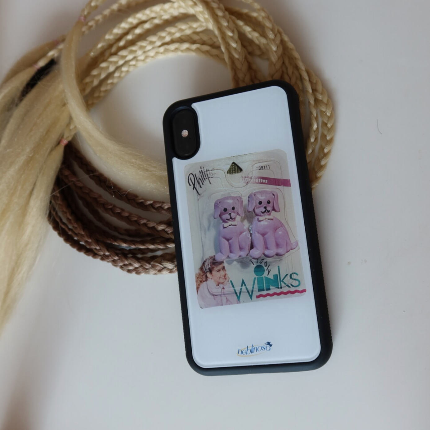 ｜neblinoso｜ Purple Dog Glass Epoxy Phone Case
