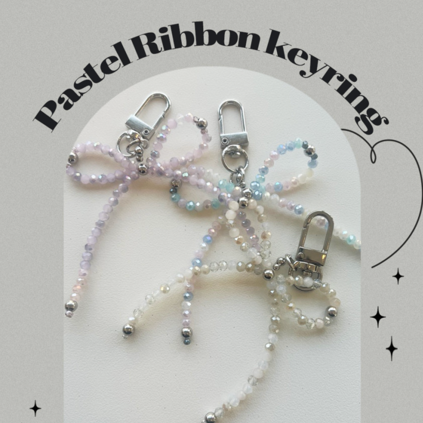 ｜moodmoons｜ Pastel Ribbon Keyring