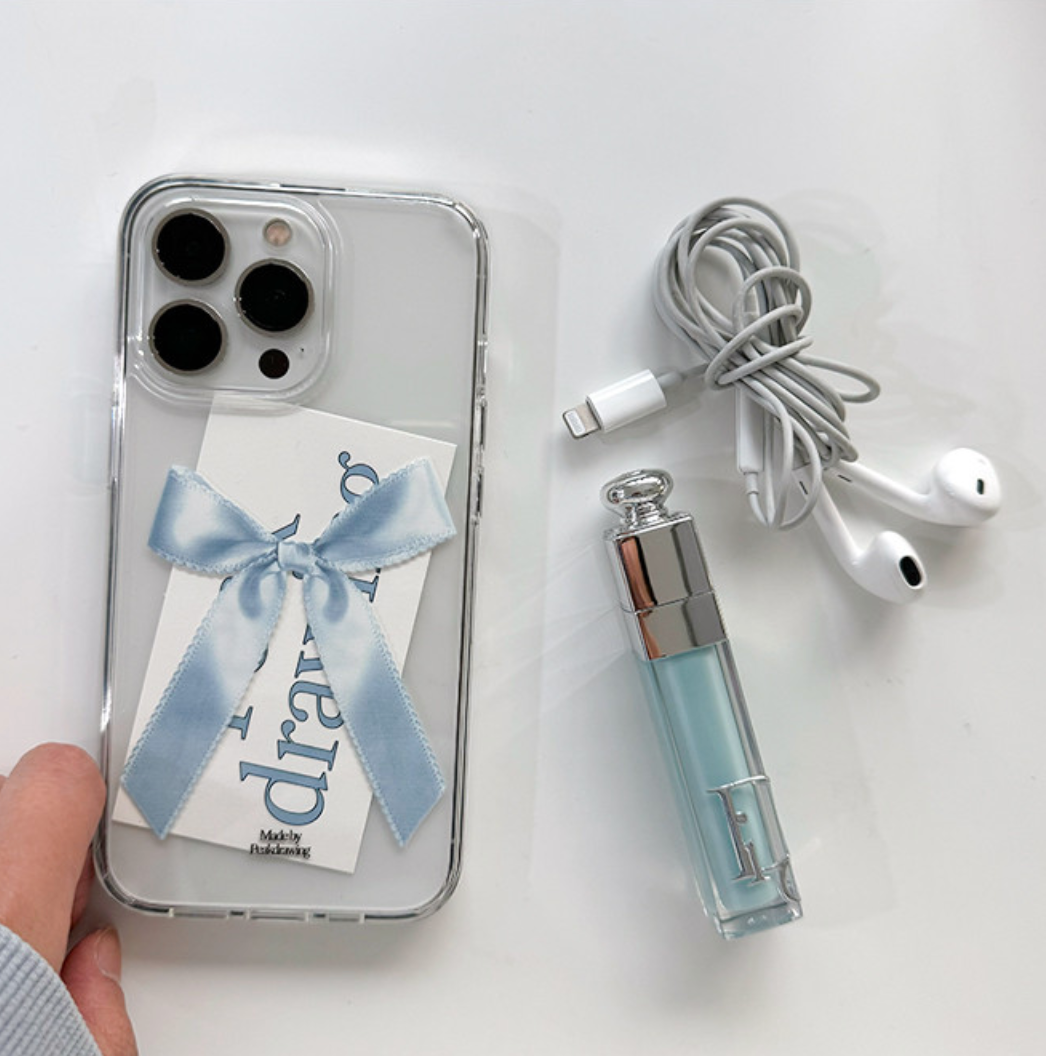 ｜Peakdrawing｜ Classic Ribbon Bow Jelly Hard Case