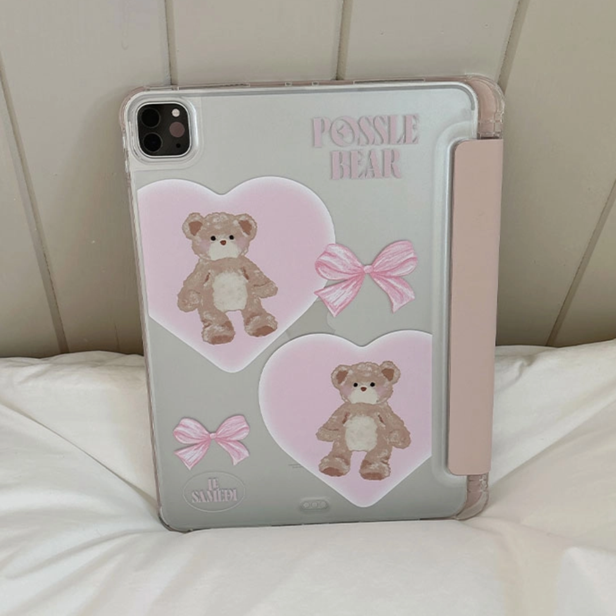 ｜LE SAMEDI｜ Love & Possle Bear Ipad Case