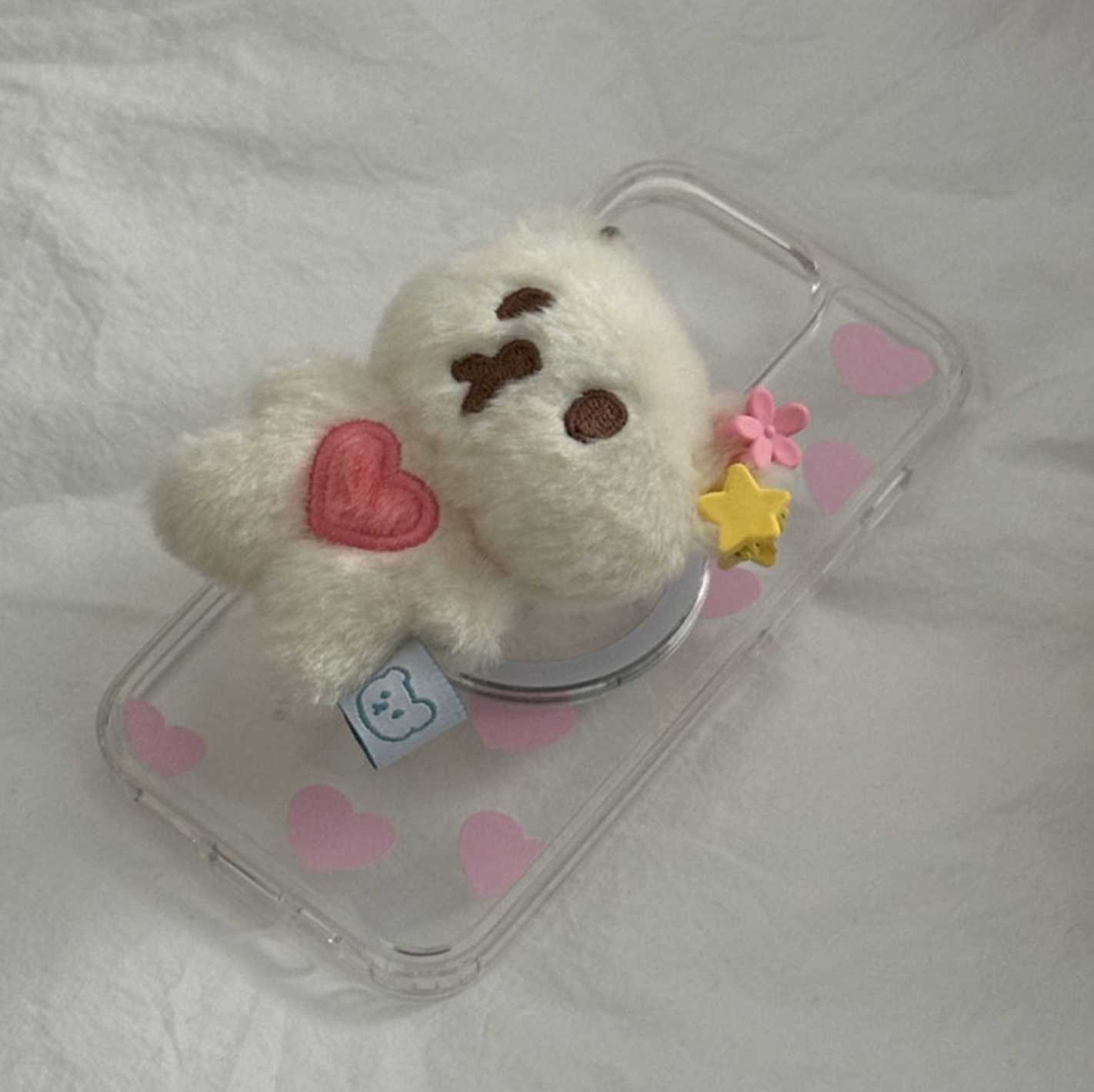 ｜MAZZZZY｜ Love Muffin Fluffy MagSafe Grip Tok (Cream)