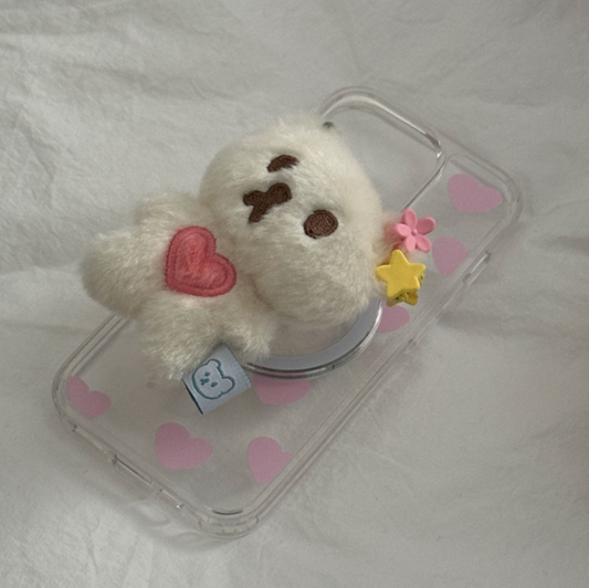 ｜MAZZZZY｜ Love Muffin Fluffy MagSafe Grip Tok (Cream)