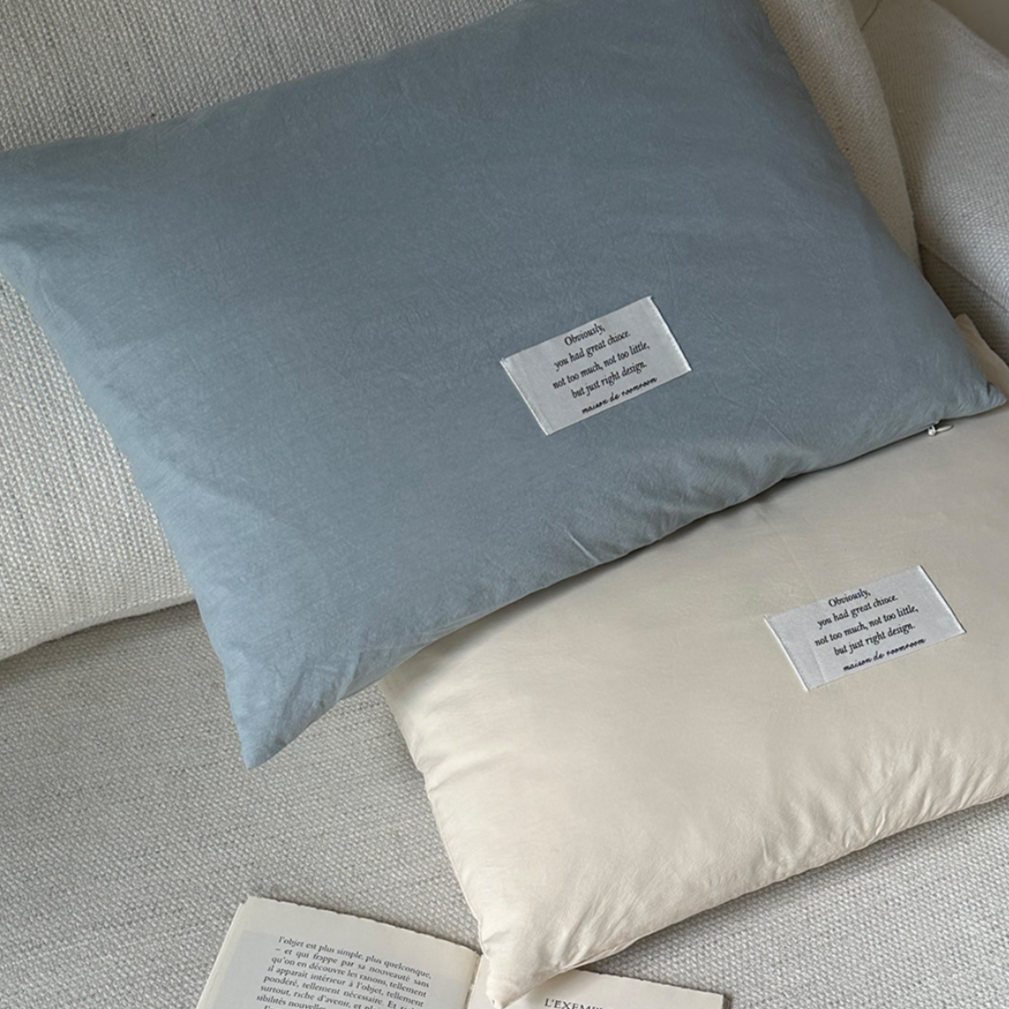 ｜MAISON DE ROOM ROOM｜ Smooth Solid Cushion Cover