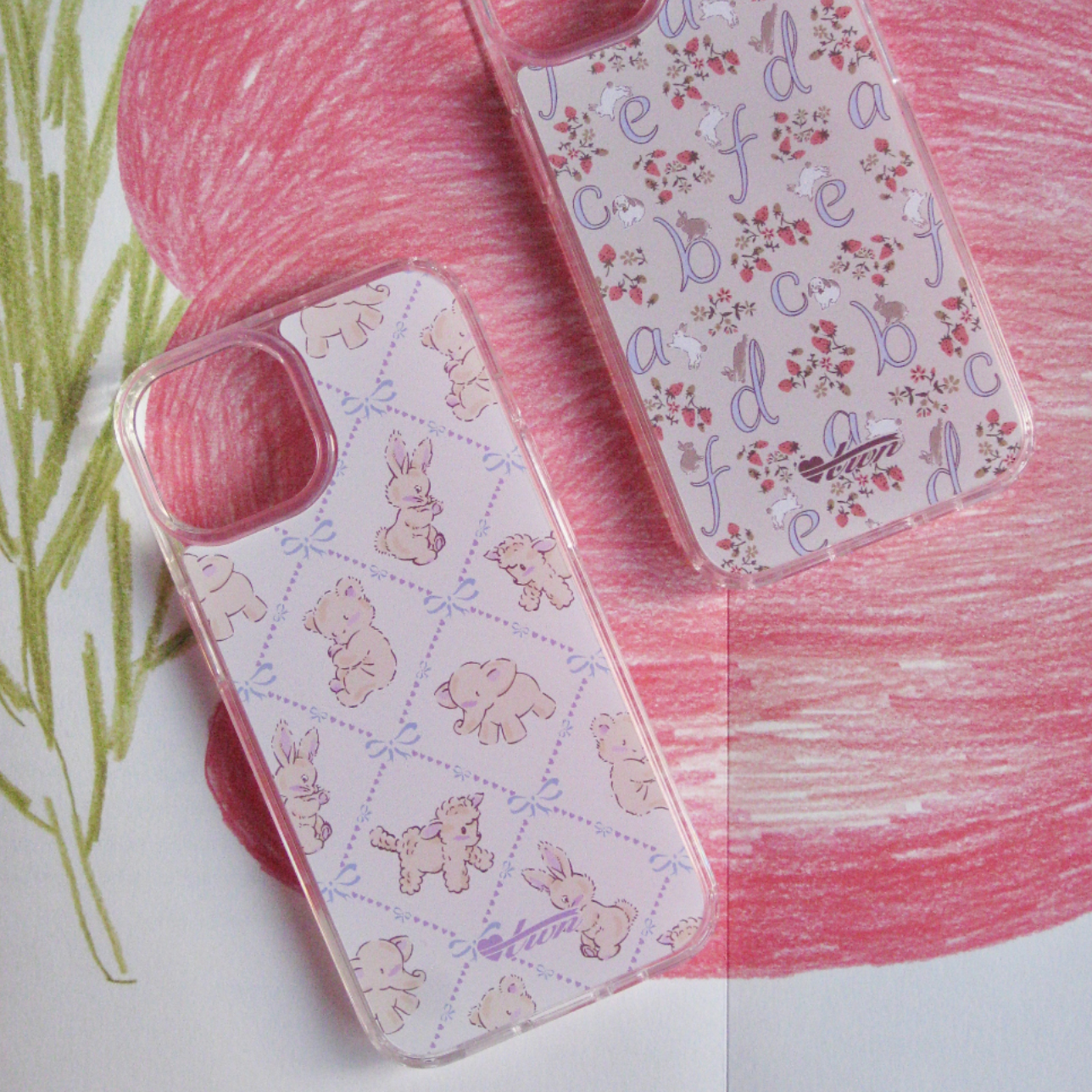 ｜twiner｜ Baby Animals Jelly Hard Case