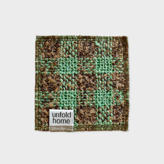 ｜unfold｜ Coaster (Green Gingham)