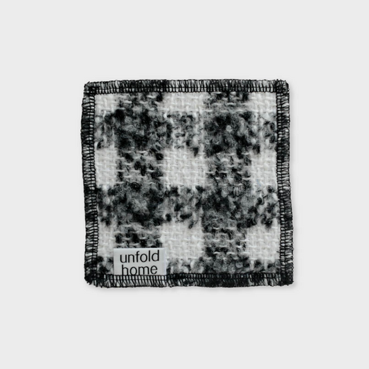 ｜unfold｜ Coaster (Black Gingham)