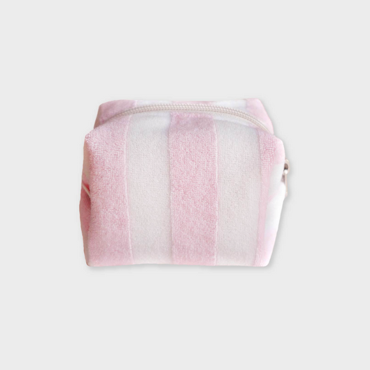 ｜unfold｜ Stripe Terry Pouch (Baby Pink)
