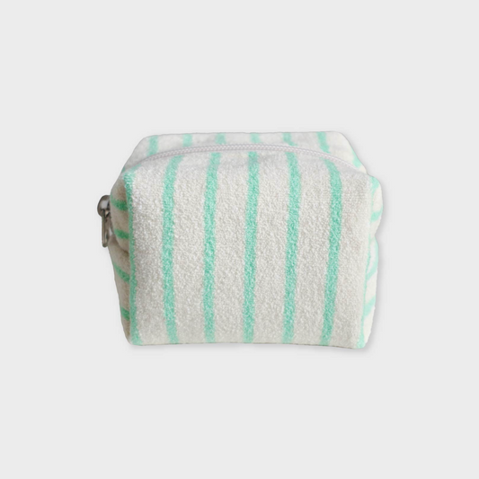 ｜unfold｜ Stripe Terry Pouch (Mint)
