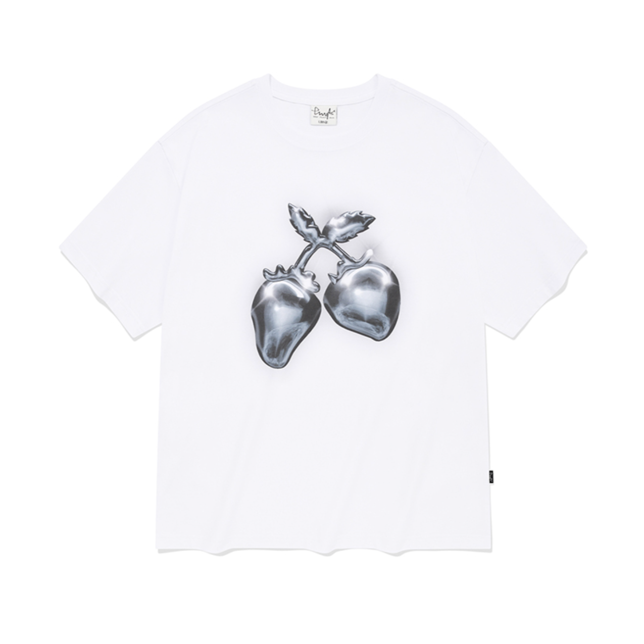 ｜PHYPS｜ METAL STRAWBERRY SLIM FIT SS WHITE