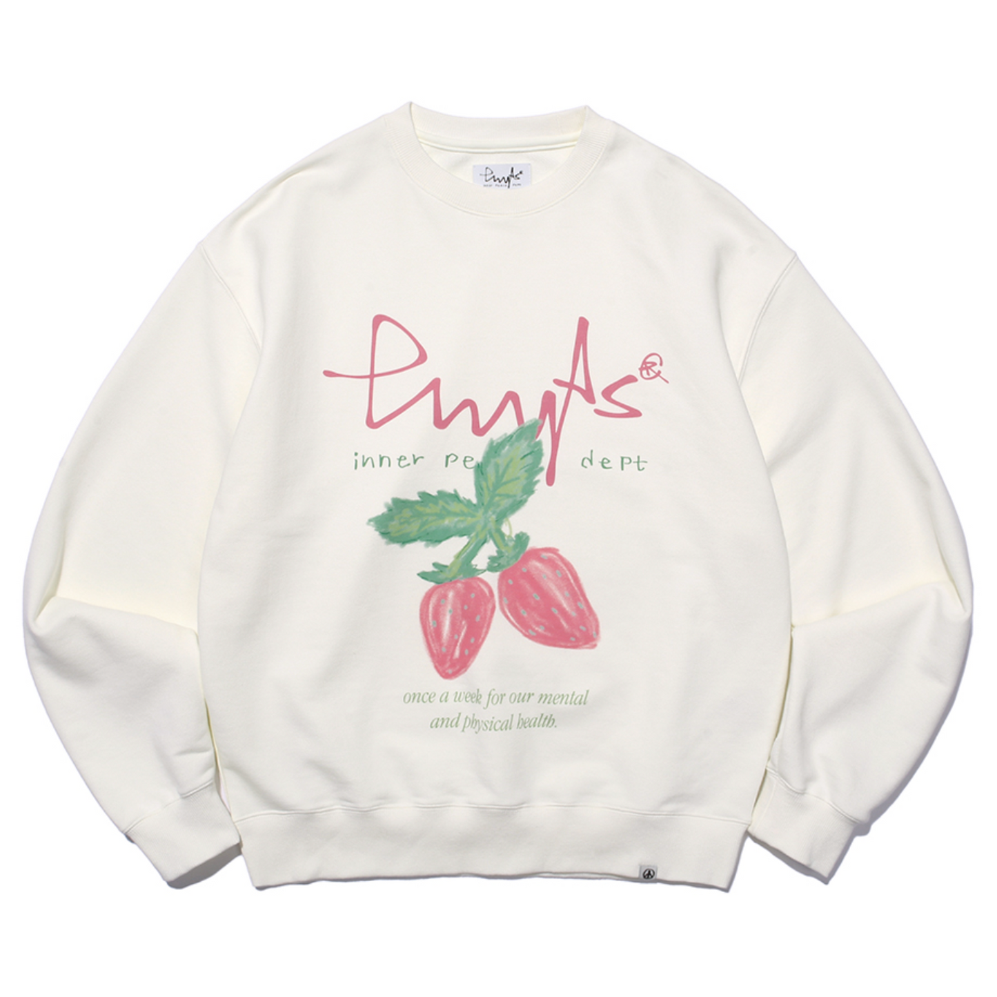 ｜PHYPS｜  STRAWBERRY CREWNECK IVORY