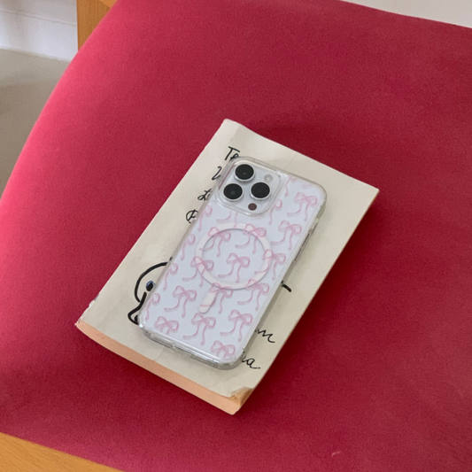 ｜OLIVET｜ Ribbon Pattern MagSafe Case