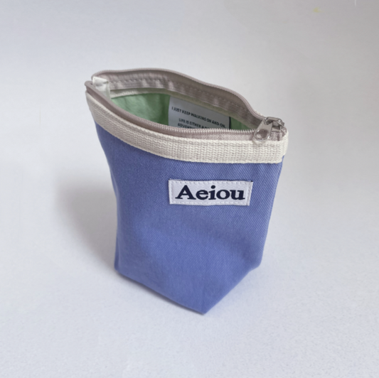 ｜aeiou｜ Aeiou Basic Pouch (M size) Hyacinth Purple Blue