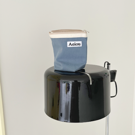 ｜aeiou｜ Aeiou Basic Pouch (M size) Foggy Blue