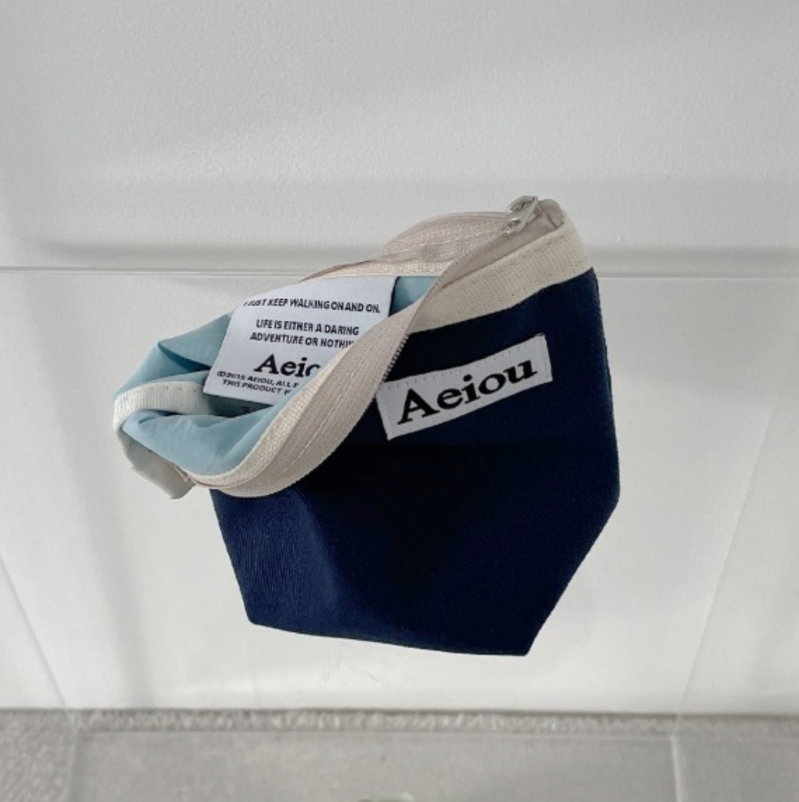 ｜aeiou｜ Aeiou Basic Pouch (M size) Indigo blue